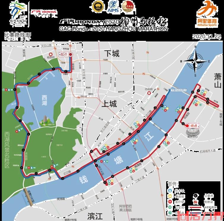 2021杭州马拉松路线图-时间-奖励
