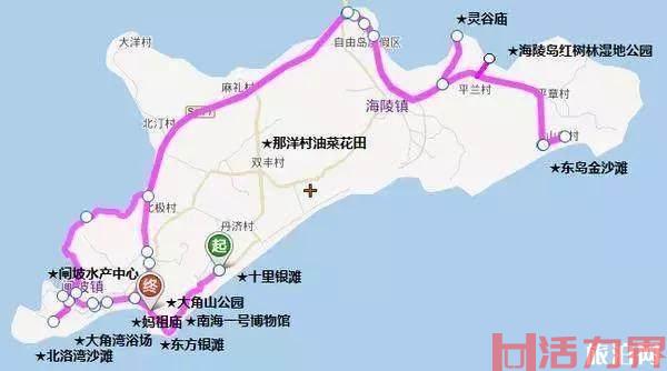 广东阳江海陵岛景点分布地图 附美食地点