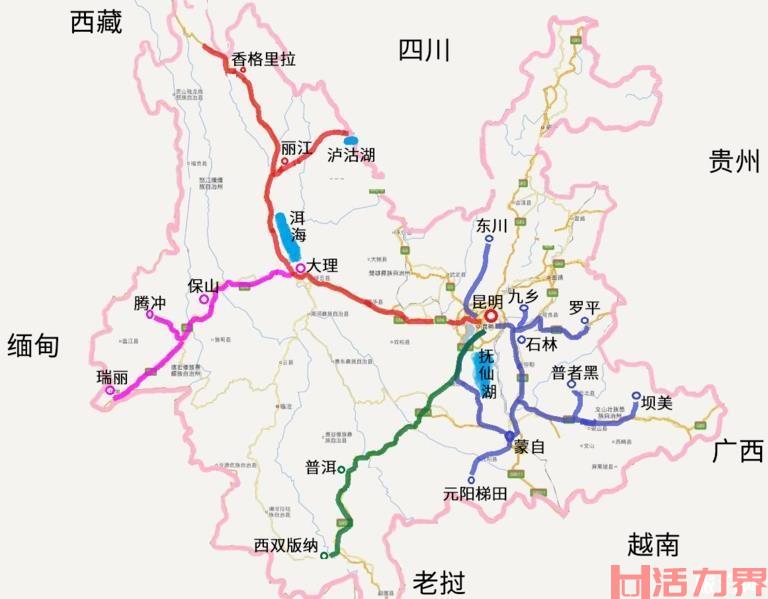 云南自驾游攻略及路线地图2022